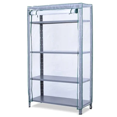 Afbeelding van beschermhoes voor planken, met ritssluiting binnen en buiten, transparant polyethyleen, 105 x 40 185 cm, Domopak Living