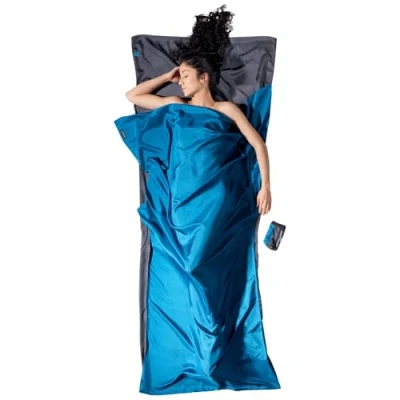 Afbeelding van Cocoon TravelSheet Slaapzak Silk grijs/blauw