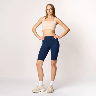 Afbeelding van Merry Style MS MS10 145 LE Dames Leggings Sport Vrijetijdsbroek Kort Viscose Sporbroek Yogabroek Marineblauw XS