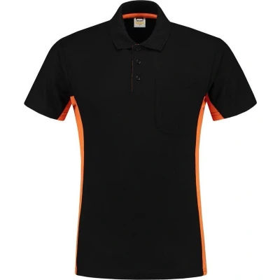 Afbeelding van Tricorp Poloshirt Workwear 202002 180gr Zwart/Oranje Maat 4XL