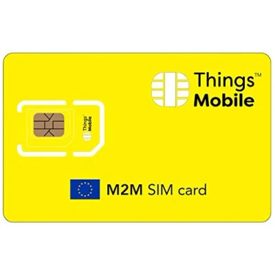 Afbeelding van M2M Europa Things Mobile SIM kaart met wereldwijde dekking en GSM/2G/3G/4G LTE multi operatornetwerk, zonder vaste kosten, vervaldatum concurrerende inclusief tegoed van 10