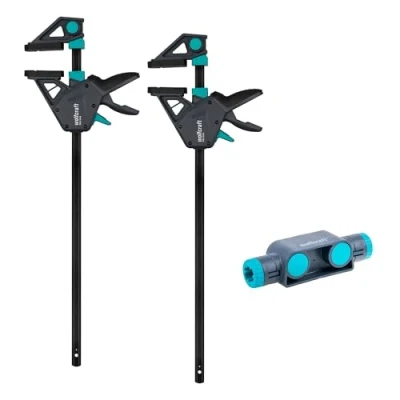 Afbeelding van wolfcraft Eenhandklem SET Lijmklem PRO MAX 450mm Lijmtang Snelspanklem 8663060