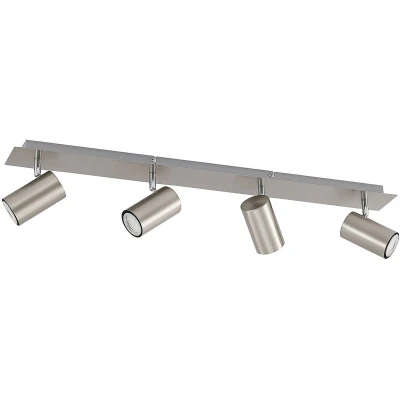 Afbeelding van Lindby buitenspot 4lichts Staal, aluminium H: 16.5 cm GU10 nikkelsatijn