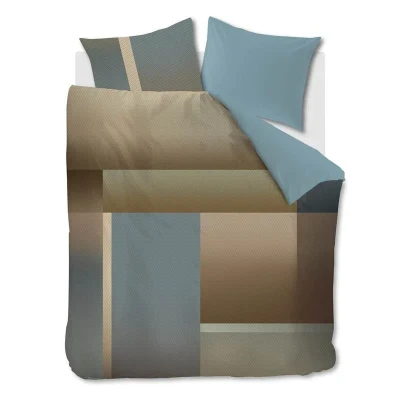 Afbeelding van Kardol Sloane Square dekbedovertrek Lits Jumeaux XL 260x200/220 Blauw Grijs
