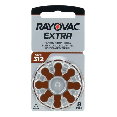 Afbeelding van Rayovac HA312 PR41 hoortoestelbatterijen Extra Advanced 8 stuks 6 + 2 gratis 5000252100980