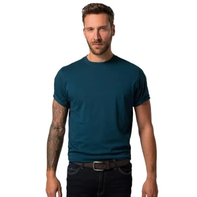 Afbeelding van JP1880 Motiv AUF DER BRUST,RUNDHALSAUSSCHNITT Tshirt basic, Heren, Maat: XL, Dark teal