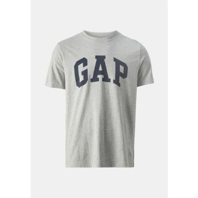 Afbeelding van GAP Everyday SOFT Basic LOGO Tshirt print, Heren, Maat: XS, Heather grey