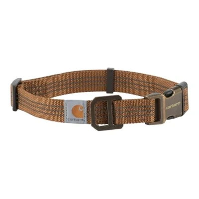 Afbeelding van Carhartt Hondenhalsband bruin/geborsteld messing, large