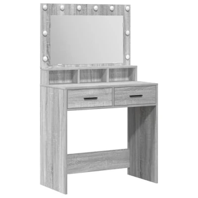 Afbeelding van vidaXL Grijze Sonoma Bewerkt Hout 79 x 41 135 cm Opslag Kaptafel
