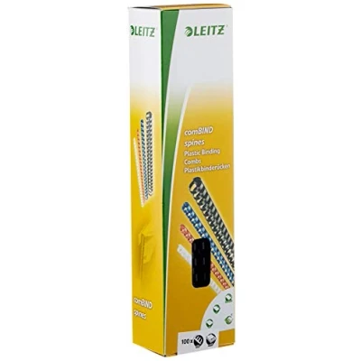 Afbeelding van Leitz Plastic kam Binding Stekkels 8mm Zwart Pack van 100