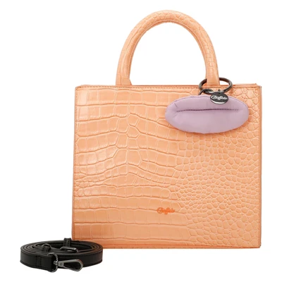 Afbeelding van Buffalo Handtas, Dames, Maat: One Size, Croco orange tan