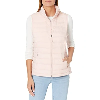 Afbeelding van Amazon Essentials Lichtgewicht Waterbestendig Packable Puffer Vest Down Alternatieve Jas, Lichtroze, L