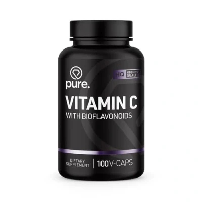Afbeelding van PURE Vitamine C 1000mg, With Bioflavonoids 100v caps