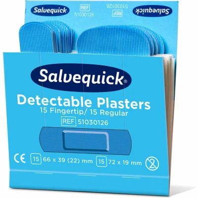Afbeelding van Salvequick detectable vingertop pleister assorti 6754 51030126 1 navulling