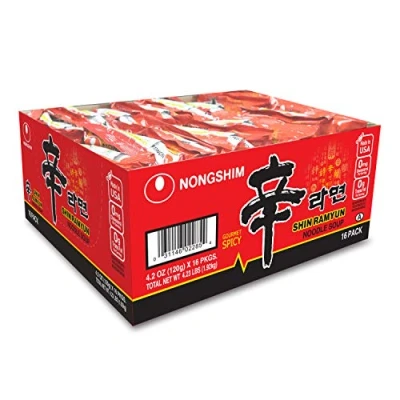Afbeelding van Nongshim Shin Ramyun pastasoep 20 stuks (20 x 120 g) 1 doos