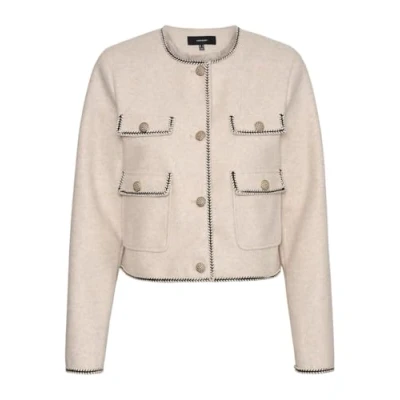 Afbeelding van Vero Moda Vmfortuneband Short Jacket Lichte jas, Dames, Maat: XS, Oatmeal melange