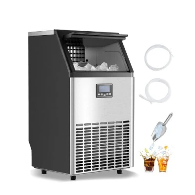 Afbeelding van VEVOR Commerciële ijsmachine, vrijstaande kast, machine, 150 lbs/24 uur, 45 ijsblokjes