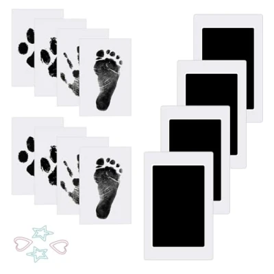 Afbeelding van Inkless Baby Hand &amp; Footprint Kit, Pet Paw Print Safe Family Keepsake, Gifts, en Kit Handprint Scan Photo Frames, voor