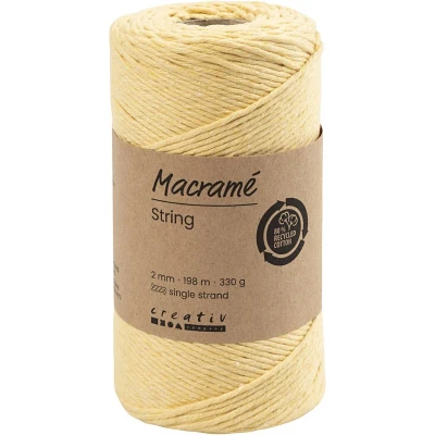 Afbeelding van Creativ Company Macrame Koord Lichtgeel, 198m