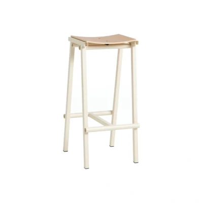 Afbeelding van Hay Taburete 8 Barkruk H75 Gelakt Eiken Eggshell