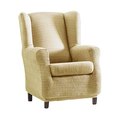 Afbeelding van Eysa Aquiles Elastische vleugelstoel, polyester katoen, beige, 37 x 29 5 cm