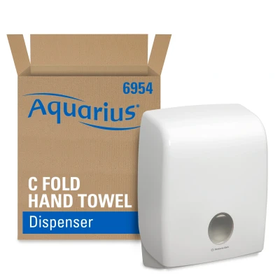 Afbeelding van Handdoekdispenser Aquarius 6954 Wit C vouw