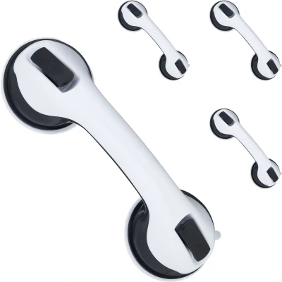 Afbeelding van Relaxdays handgrepen met zuignap set van 4 badgreep douchegreep wandgreep badkamer