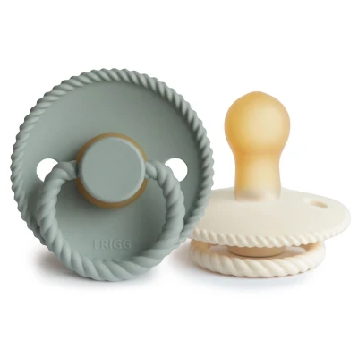 Afbeelding van Frigg Fopspeen Rope 0 6mnd Cream/Sage 2st