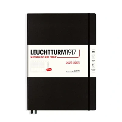 Afbeelding van LEUCHTTURM1917 367545 Academische weekplanner Master (A4+) 2024, 18 maanden, zwart, Engels