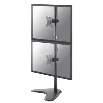 Afbeelding van FPMA D550DDVBLACK is een bureausteun voor 2 flat screens t/m 32 inch.
