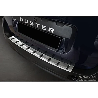 Afbeelding van RVS Achterbumperprotector compatibel met Dacia Duster 2010 2013 &amp; Facelift 2017 &#039;STRONG EDITION&#039;