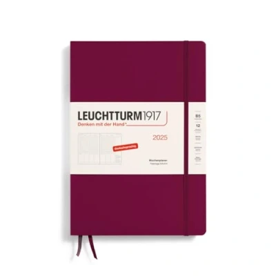 Afbeelding van LEUCHTTURM1917 370582 Weekplanner Composition (B5) 2025, Port Red, Duits