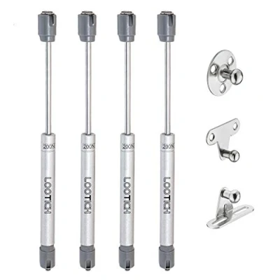 Afbeelding van LOOTICH 200N Automatische Dekselsteun Klepsteun voor Keukenkast Kastdeur Speelgoedkist Hydraulische veer Gaszuiger Zacht Sluitende Scharnieren 4 Pcs
