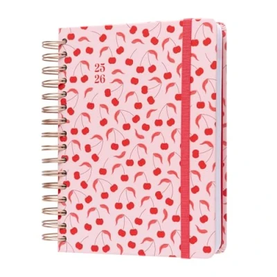 Afbeelding van Kokonote A5 Academic Diary 2025 2026 Page A Day Cherry Dreams Planner With Stickers, Student Essentials For University, Back To School Supplies