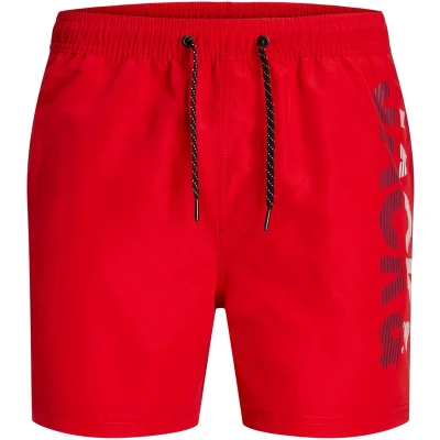 Afbeelding van Jack &amp; Jones Jpstfiji Jjswim Splicelogo Zwemshorts, Heren, Maat: 42, Chinese red