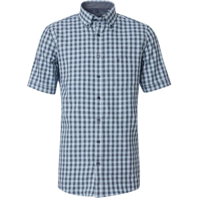 Afbeelding van Casamoda Comfort Fitkurzarm Overhemd blau, Heren, Maat: XXL, Blau