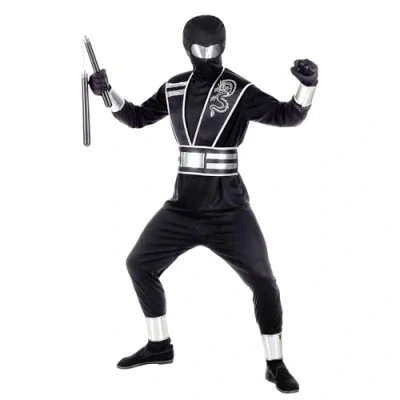 Afbeelding van &quot;Mirror Ninja&quot; (jas, broek, tabard met riem, armbeschermers, beenbeschermers, handschoenen, masker) (140 cm / 8 10 jaar)
