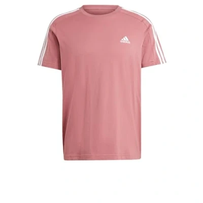 Afbeelding van adidas Sportswear Essentials Single 3STRIPES Tshirt print, Heren, Maat: Medium, Preloved crimson