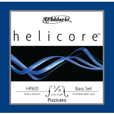 Afbeelding van D&#039;Addario HP610 3/4H Helicore contrabas snarenset meervoudig gedraaide stalen kern 3/4 Heavy