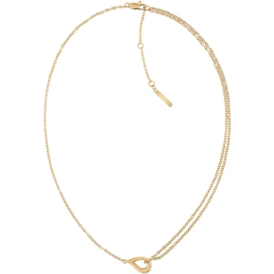 Afbeelding van Calvin Klein CJ35000081 Dames Ketting zonder hanger Sieraad Staal Goudkleurig 2 mm breed