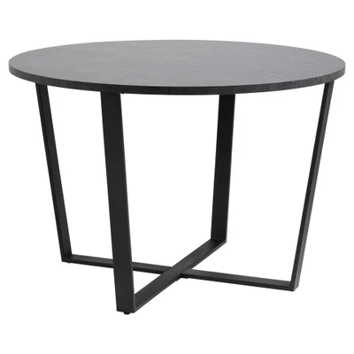 Afbeelding van Ronde eettafel Gjern ø 110 cm met marmerprint blad