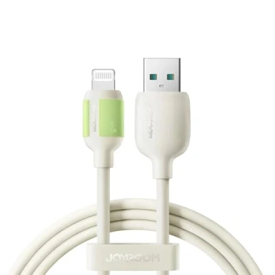 Afbeelding van Joyroom 3A Snellaadbare Datakabel USB A naar Lightning, 2m Beige (USB 3.2 Gen 1), kabel