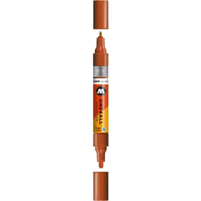 Afbeelding van Molotow ONE4ALL Roodbruine Acrylic Twin 1,5 4 mm Marker