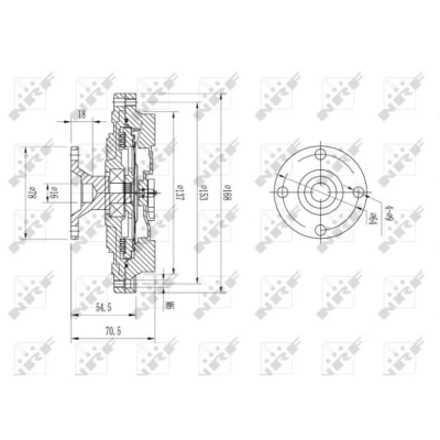 Afbeelding van Koppeling, radiateurventilator NRF 49604