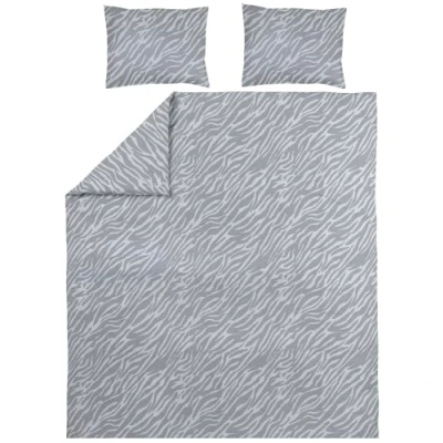 Afbeelding van Meyco Zebra dekbedovertrek + kussenslopen 200x200/220 cm Grijs