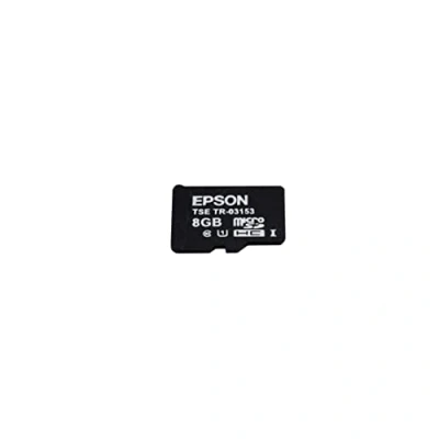 Afbeelding van Epson TSE MicroSD kaart, certificaatduur 5 jaar, levensduur 20 miljoen handtekeningen (microSD, 8 GB, U1), Geheugenkaart, Zwart