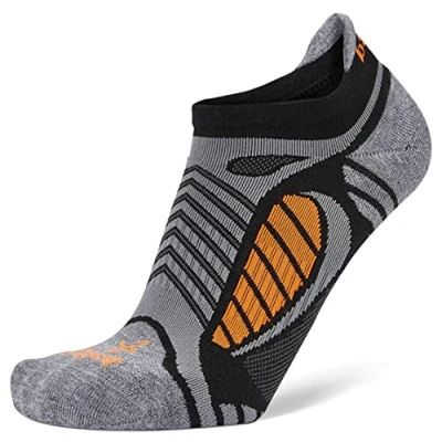 Afbeelding van Balega Ultralight No Show Atletische Hardloopsokken Unisex Zwart/ Grijs XL