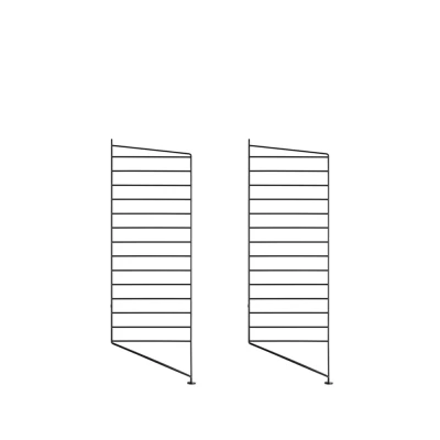 Afbeelding van String vloerpaneel zwart, 85x30 cm, 2 pack