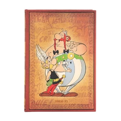 Afbeelding van The Adventures of Asterix &amp; Obelix (The Asterix) Midi 18 month Horizontal Hardback Dayplanner 2025 (Elastic Band Closure)