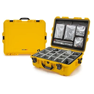 Afbeelding van Nanuk 945 Waterdichte Harde Bescherm Koffer Met Lid Organizer and Gewatteerde Divider Geel
